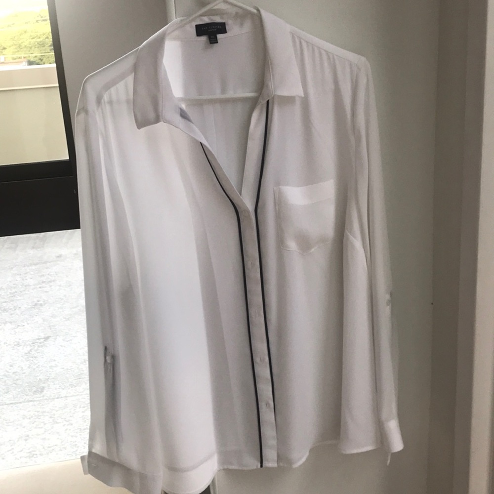 Limited Ashton blouse white black XXL